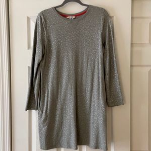 Boden silver polka dot sweatshirt dress
